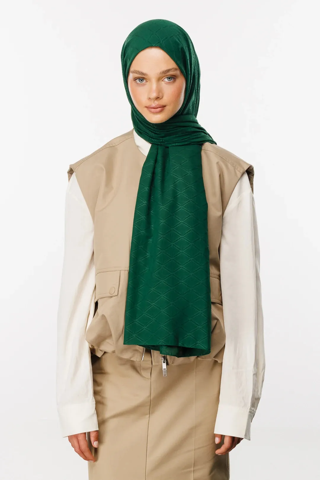 Jade Bamboo Jacquard Hijab