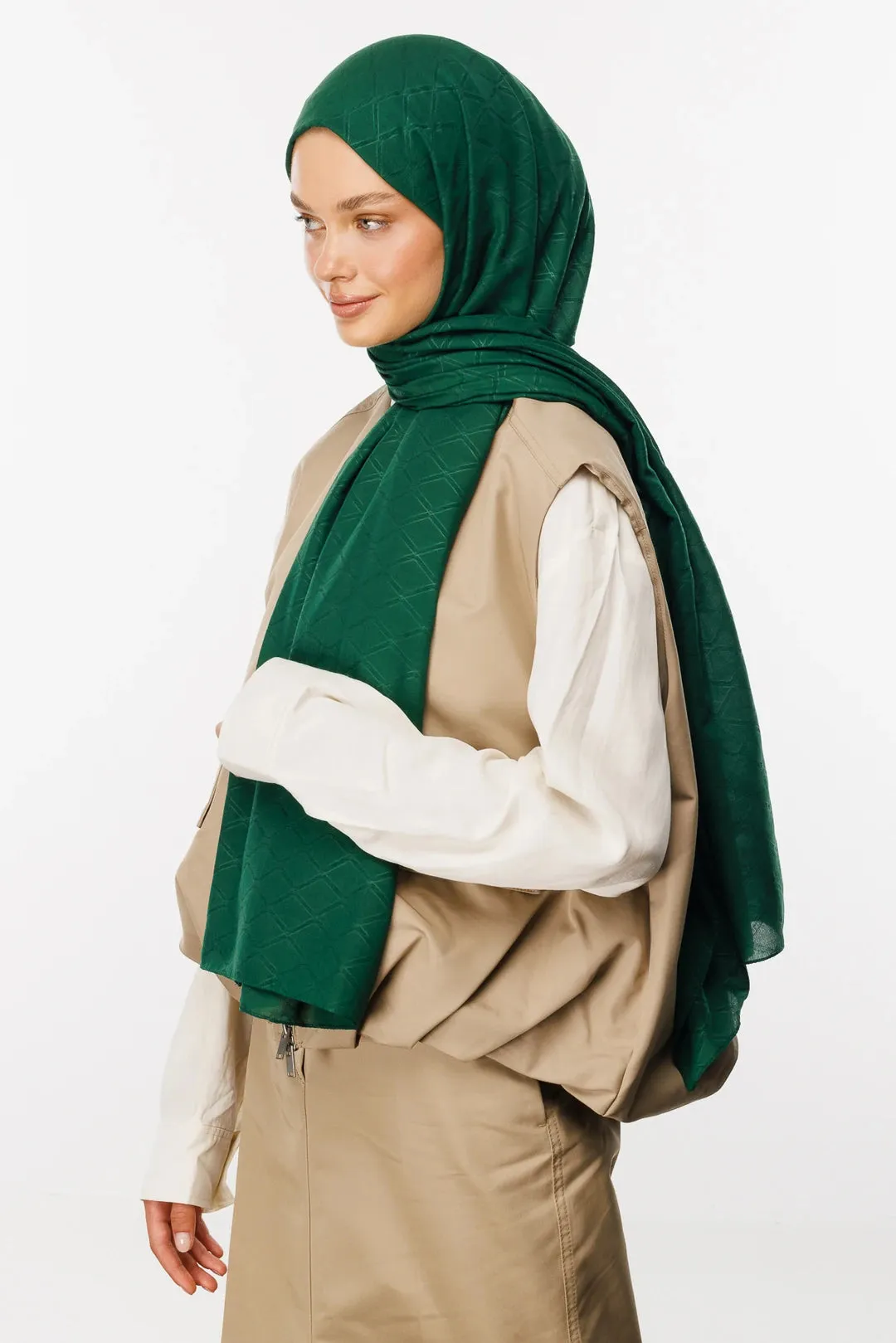 Jade Bamboo Jacquard Hijab