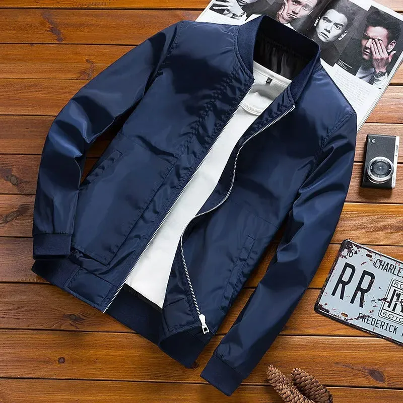 James™  sportief grijs comfortabel heren bomberjacket