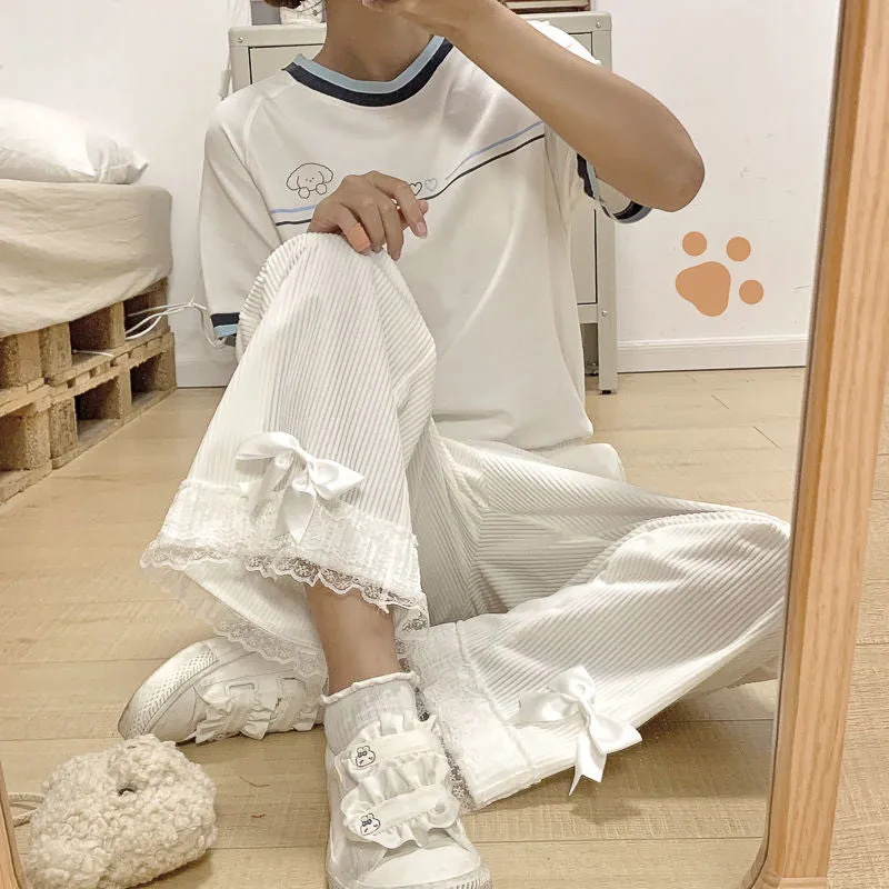 Kawaii Corduroy Bow Pants