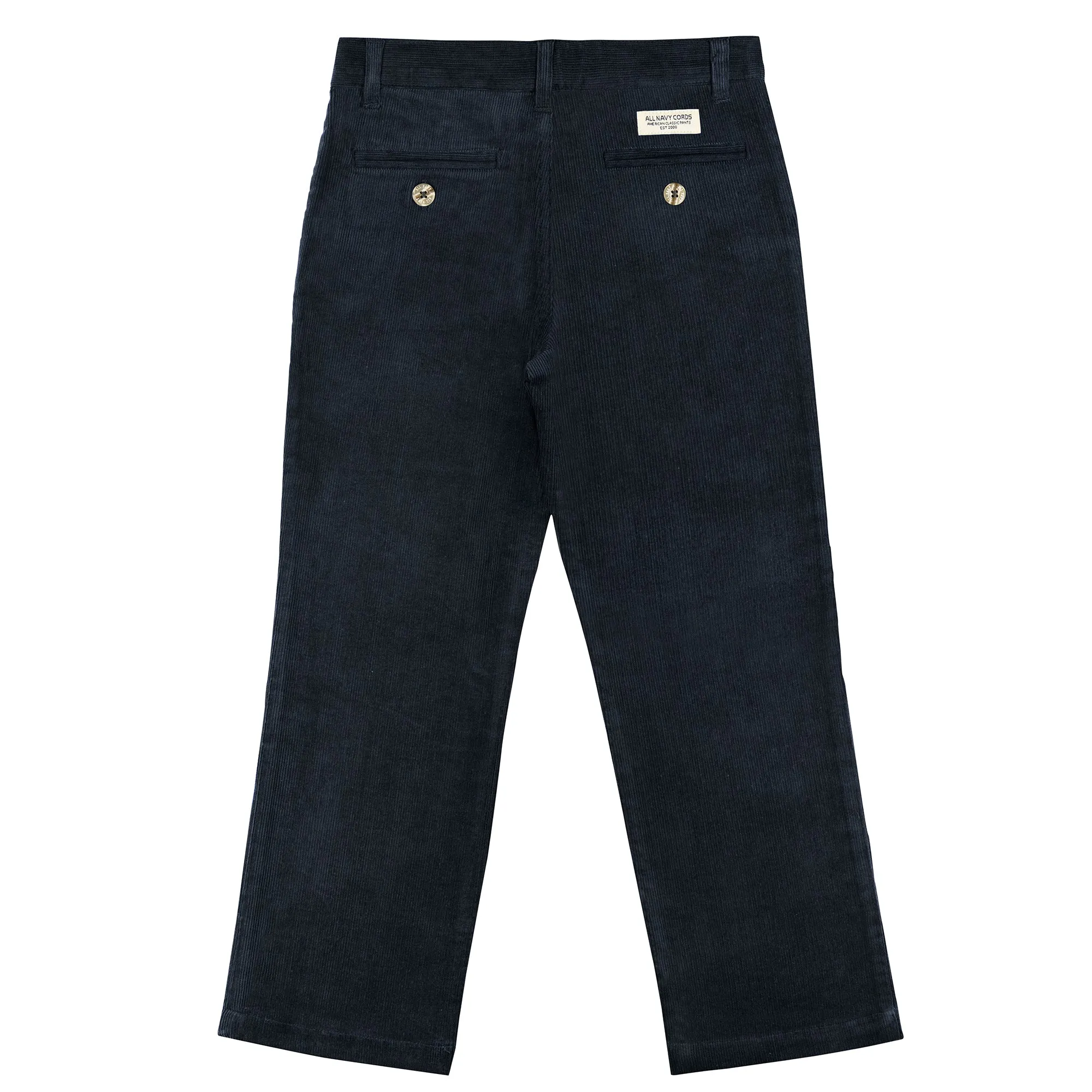 Navy Slim Fit Corduroy Pants