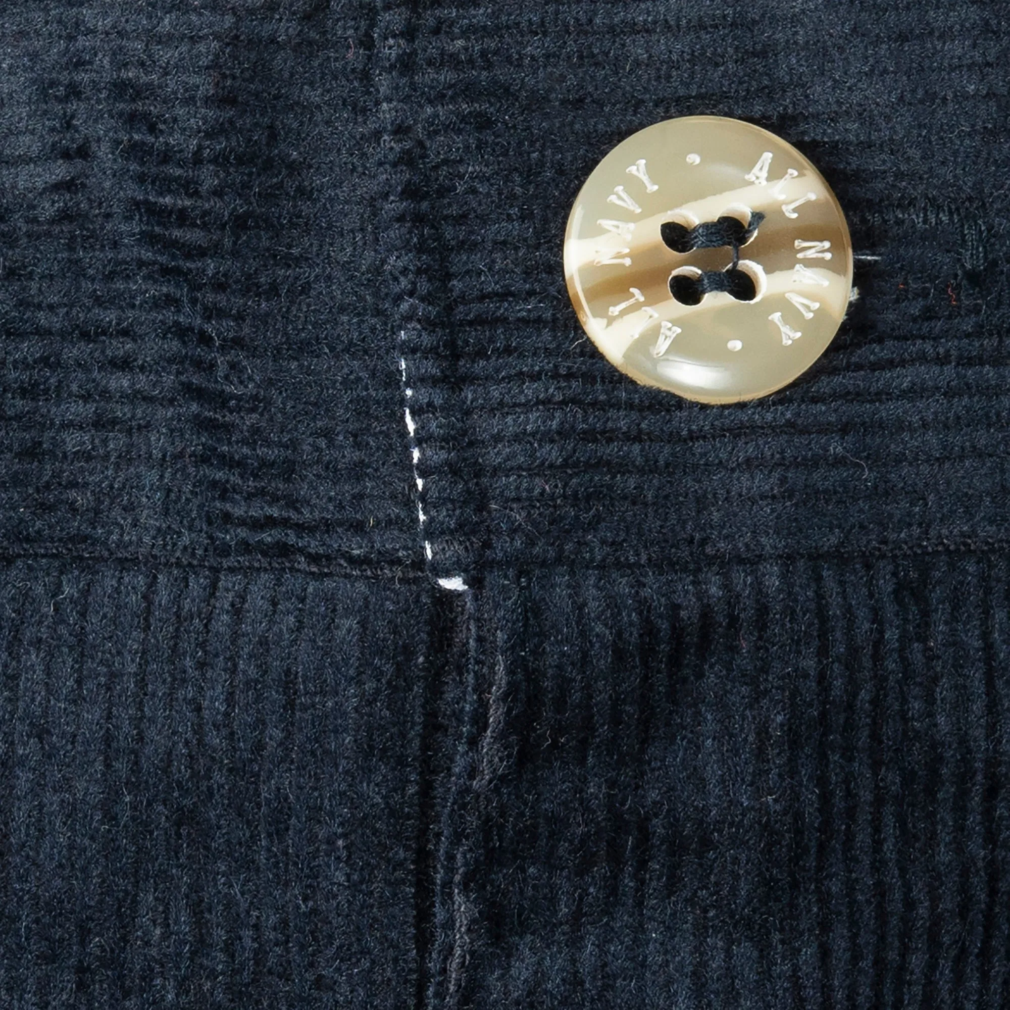 Navy Slim Fit Corduroy Pants