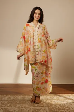 Naya Orange Mono Long Kurung Set