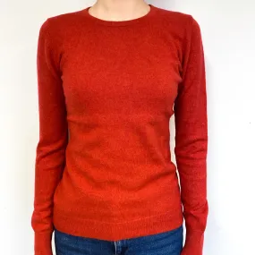 Paprika Red Cashmere Crew Neck Jumper Extra Small