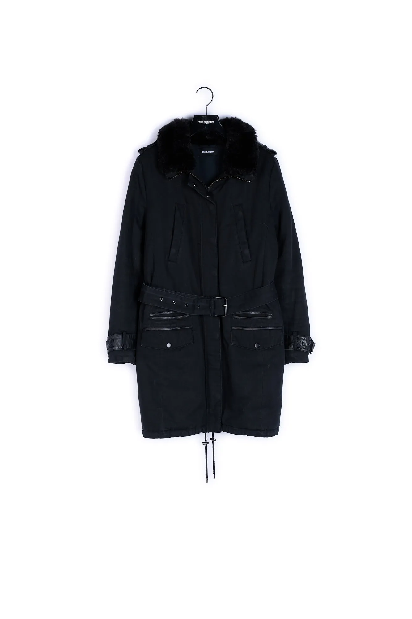 Parka à col façon fourrure