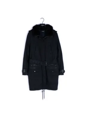 Parka à col façon fourrure