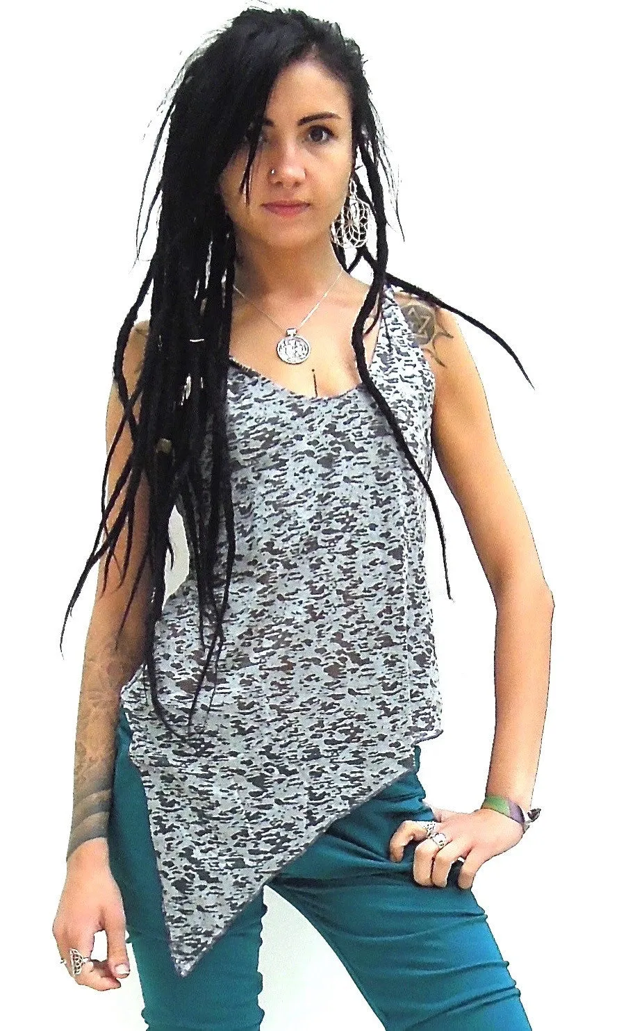 Pixie Sleeveless Pointy Vest Top