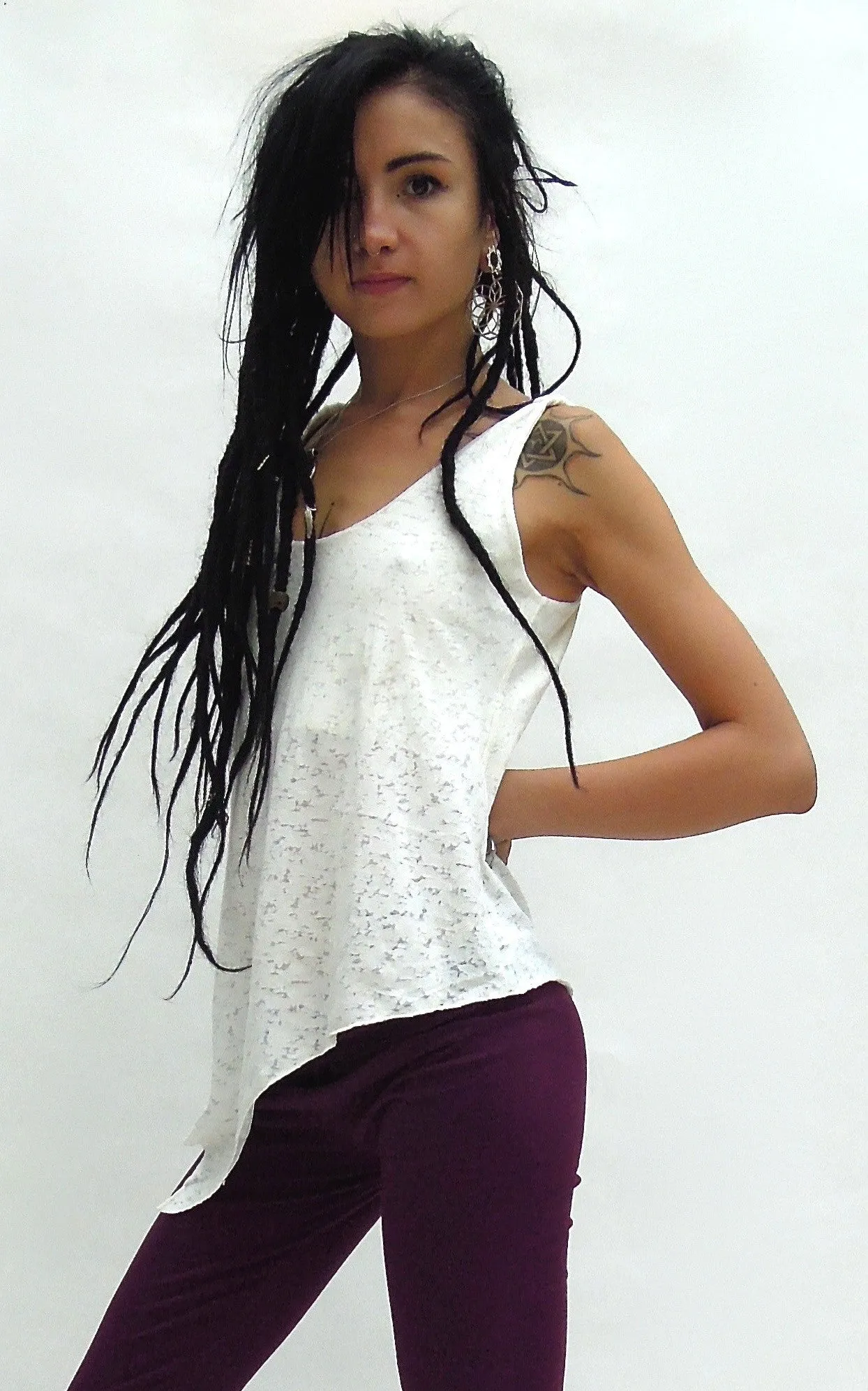 Pixie Sleeveless Pointy Vest Top