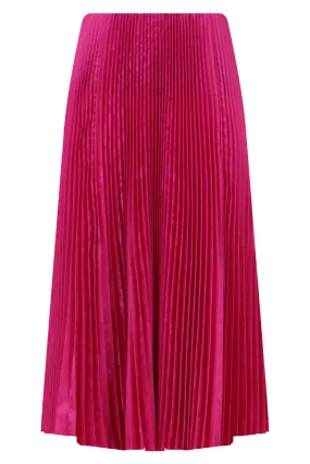 PLEATED KICK SKIRT | FUSCHIA