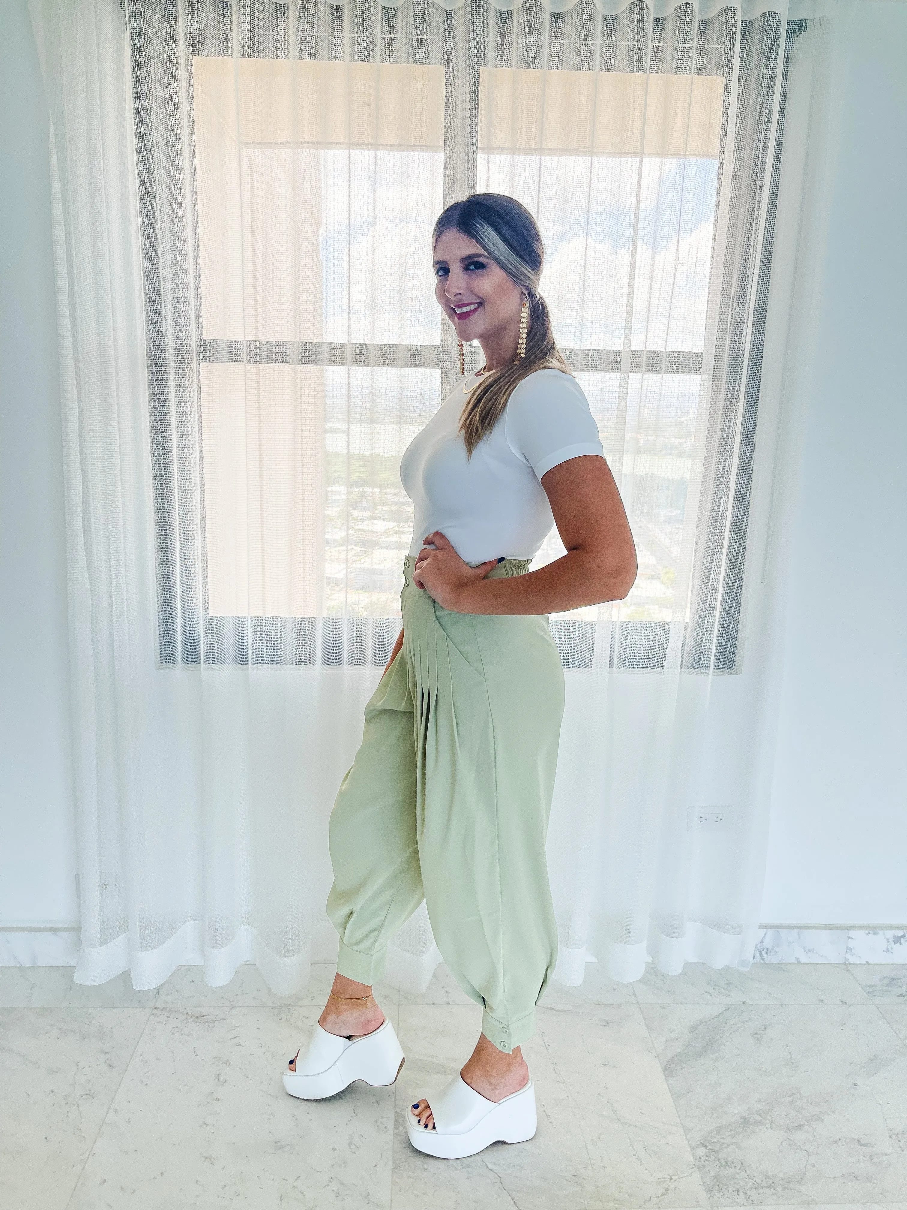 PLEATED PANTS