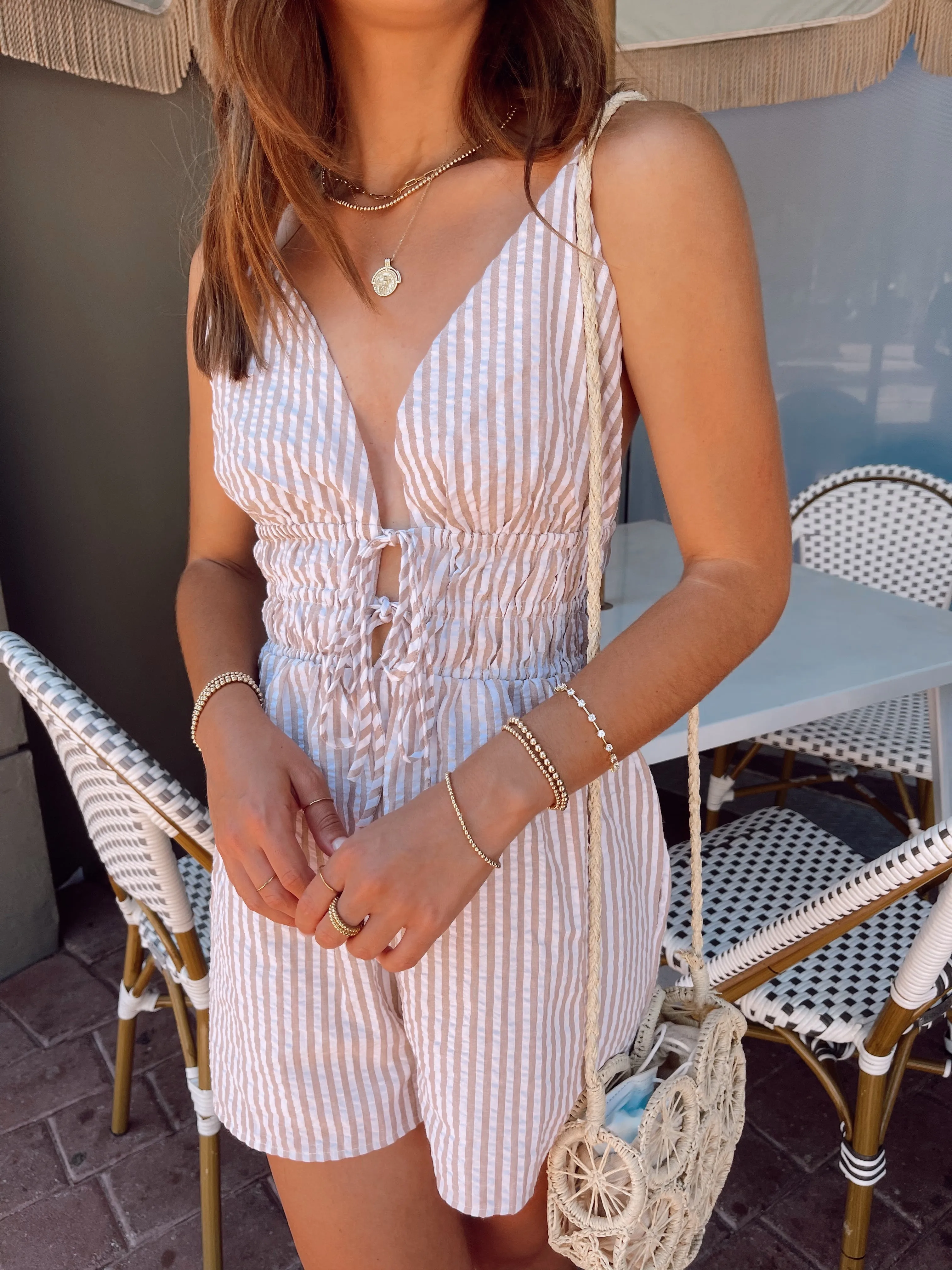 Pura Vida Striped Romper