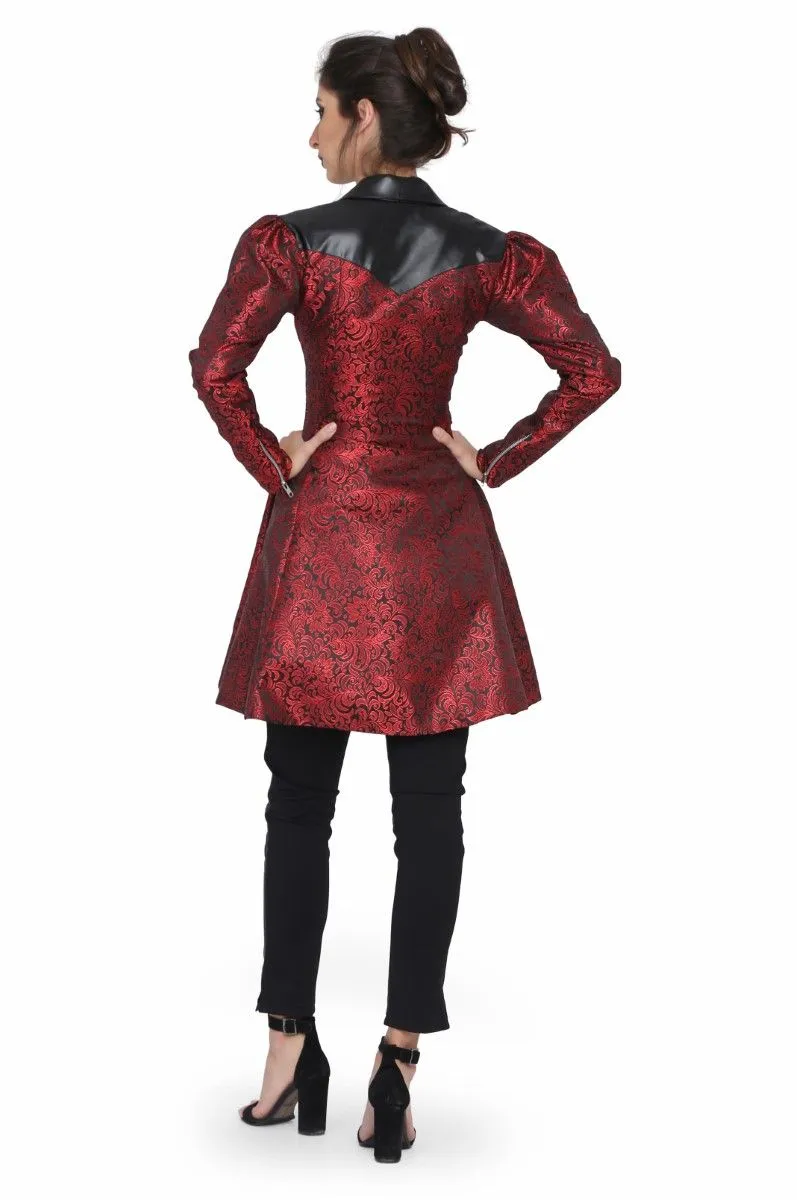 Red gothic brocade jacket - Wholesale