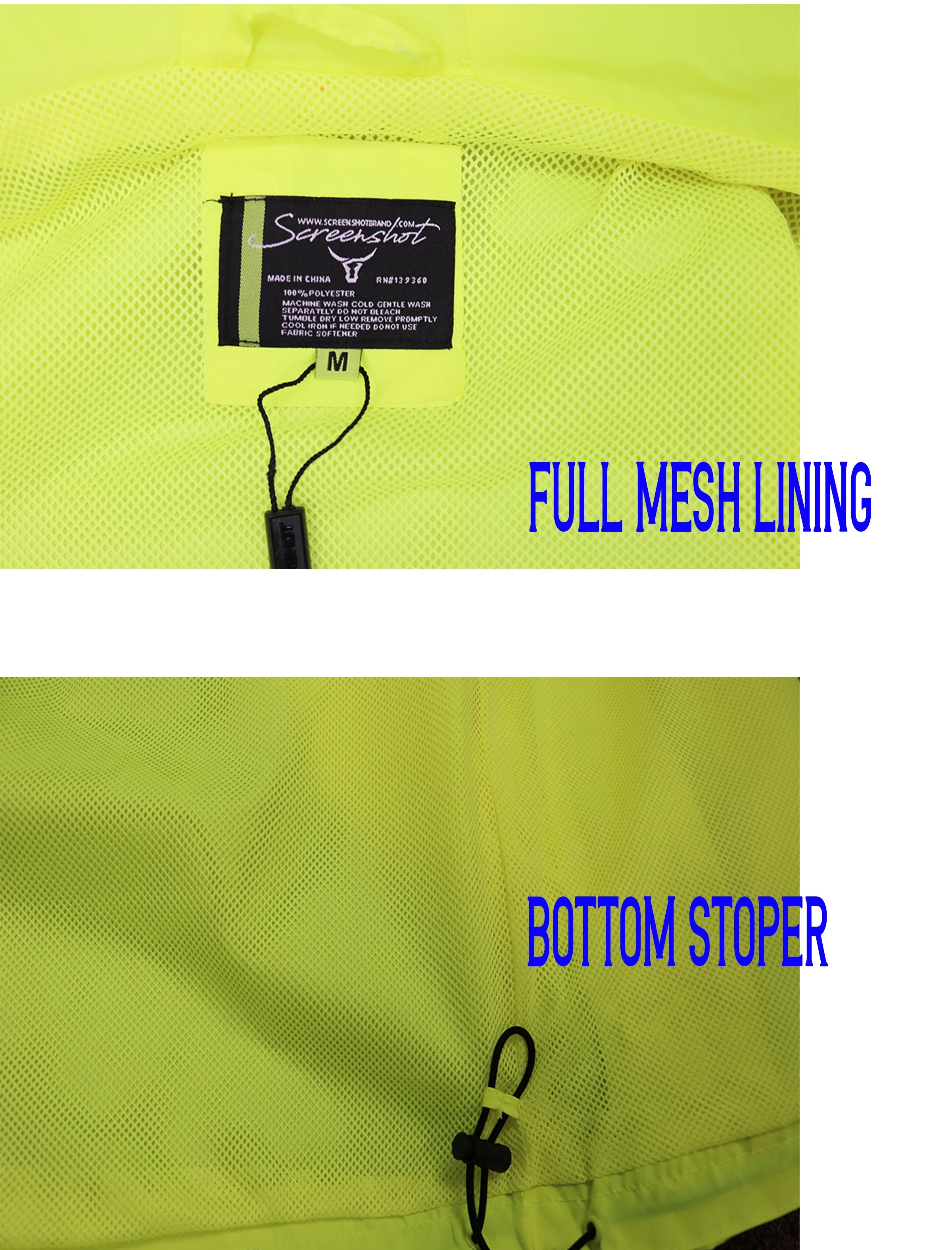 S51005-FASHION WINDBREAKER JACKET (NEON YELLOW)