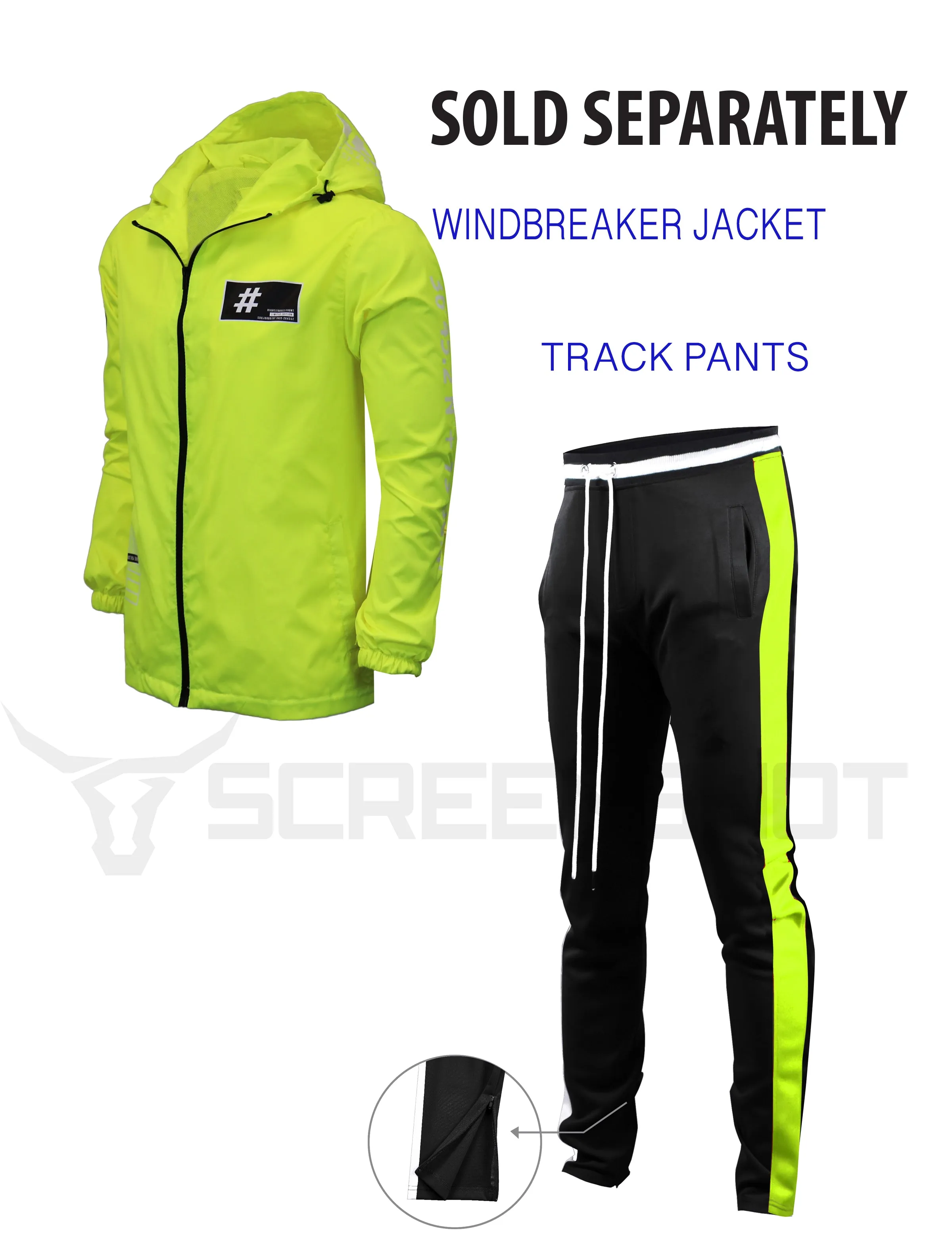 S51005-FASHION WINDBREAKER JACKET (NEON YELLOW)