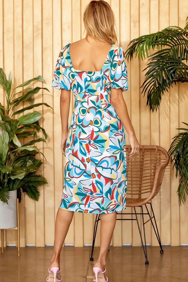 Satin Printed Dress