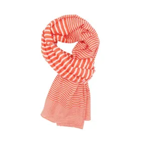 Selina Stripe Scarf in Orange
