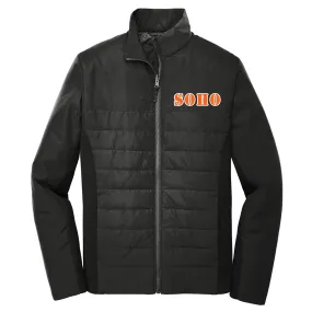 SOHO - Collective Insulated Jacket with SOHO (Stencil Font) - Black (J902/L902)