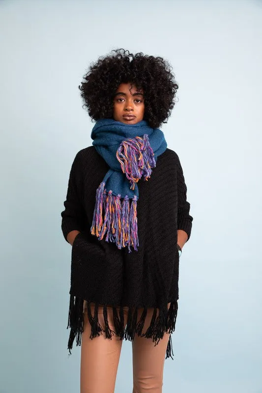 Speckle Fringe Bohemian Scarf