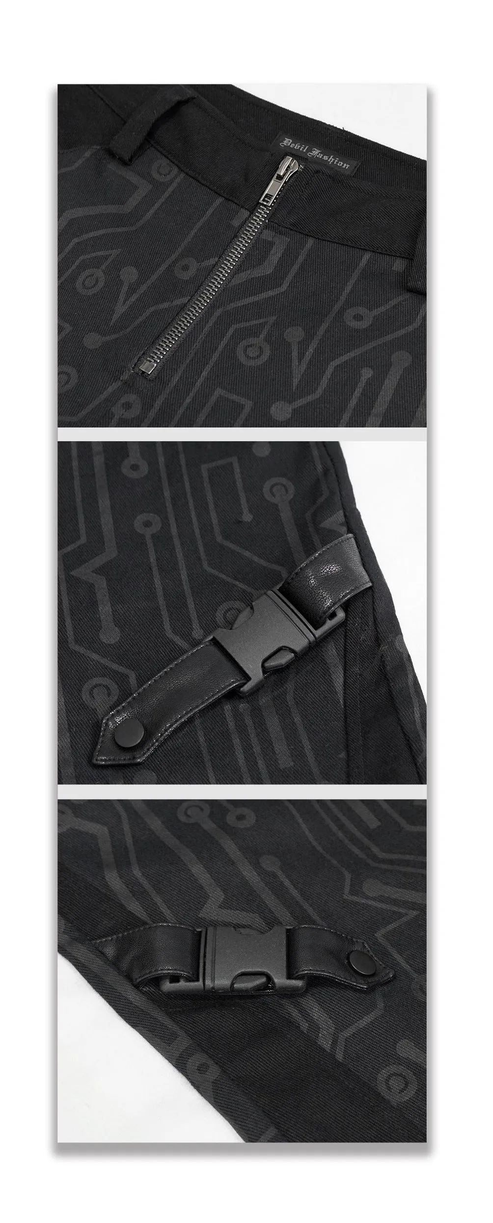 'Spy Groove' Cyberpunk Printed Pants