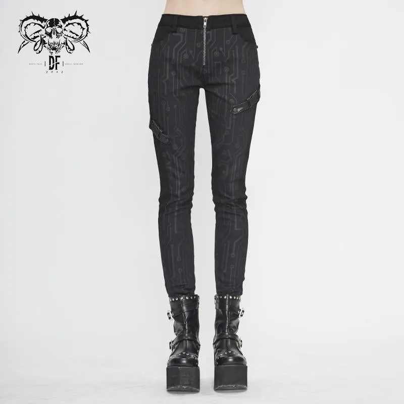 'Spy Groove' Cyberpunk Printed Pants
