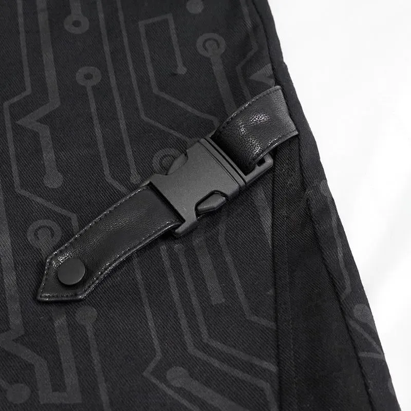 'Spy Groove' Cyberpunk Printed Pants