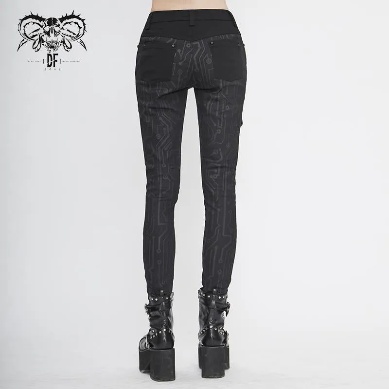 'Spy Groove' Cyberpunk Printed Pants