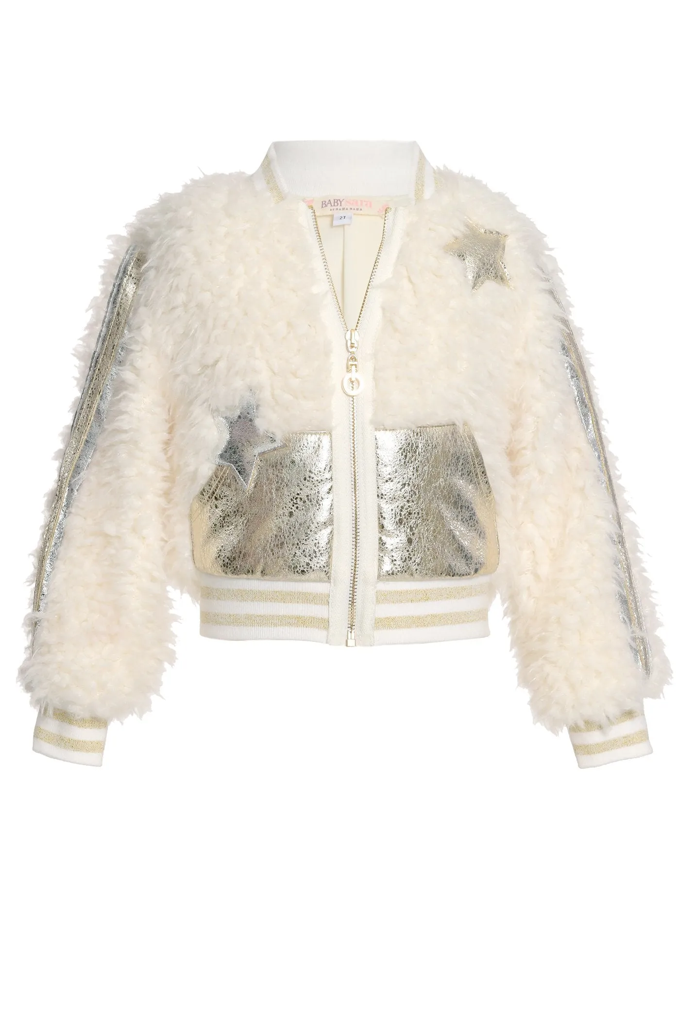 STAR Faux Fur Bomber Jacket (B39112)