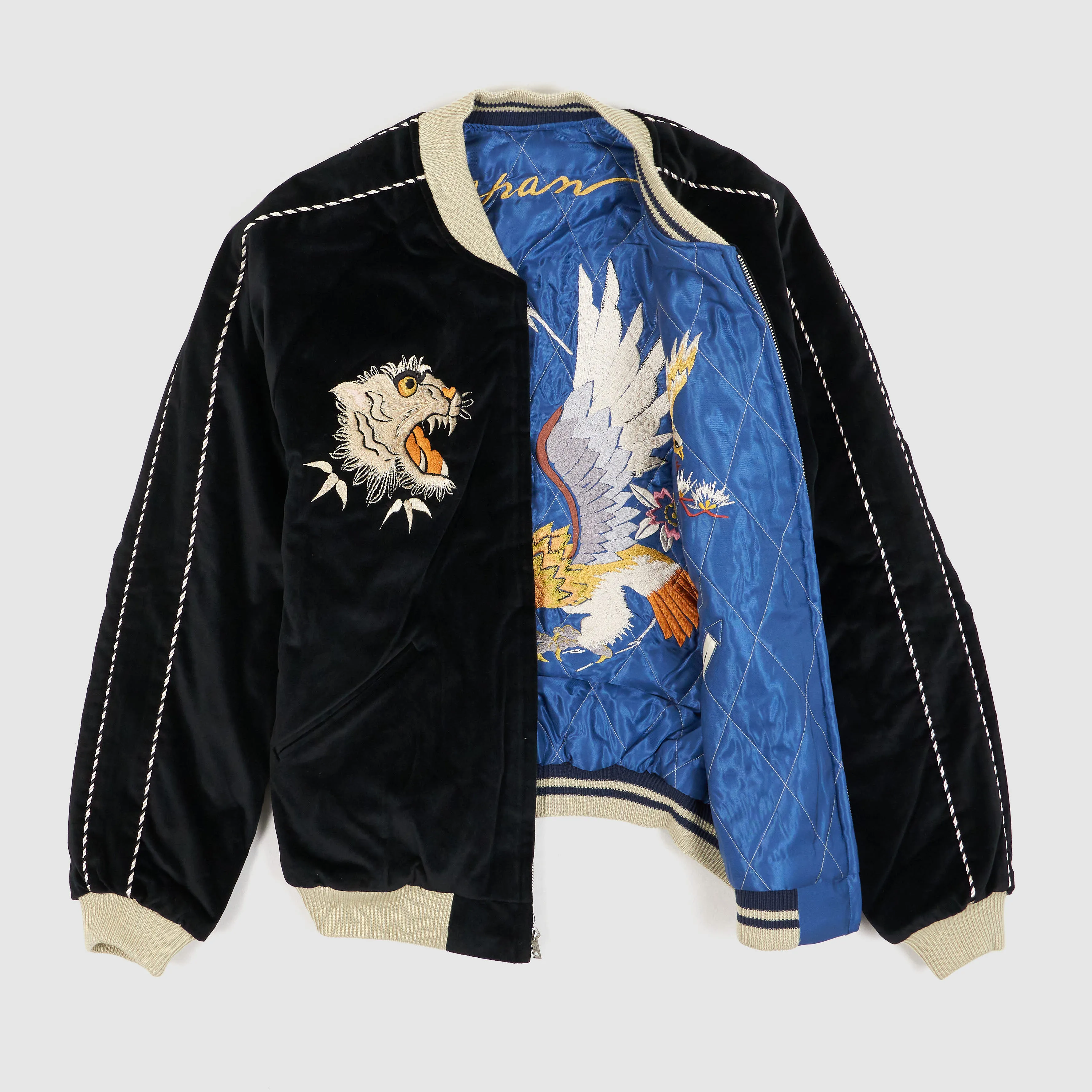 Tailor Toyo Velvet Tiger Eagle Souvenir Suka Jacket