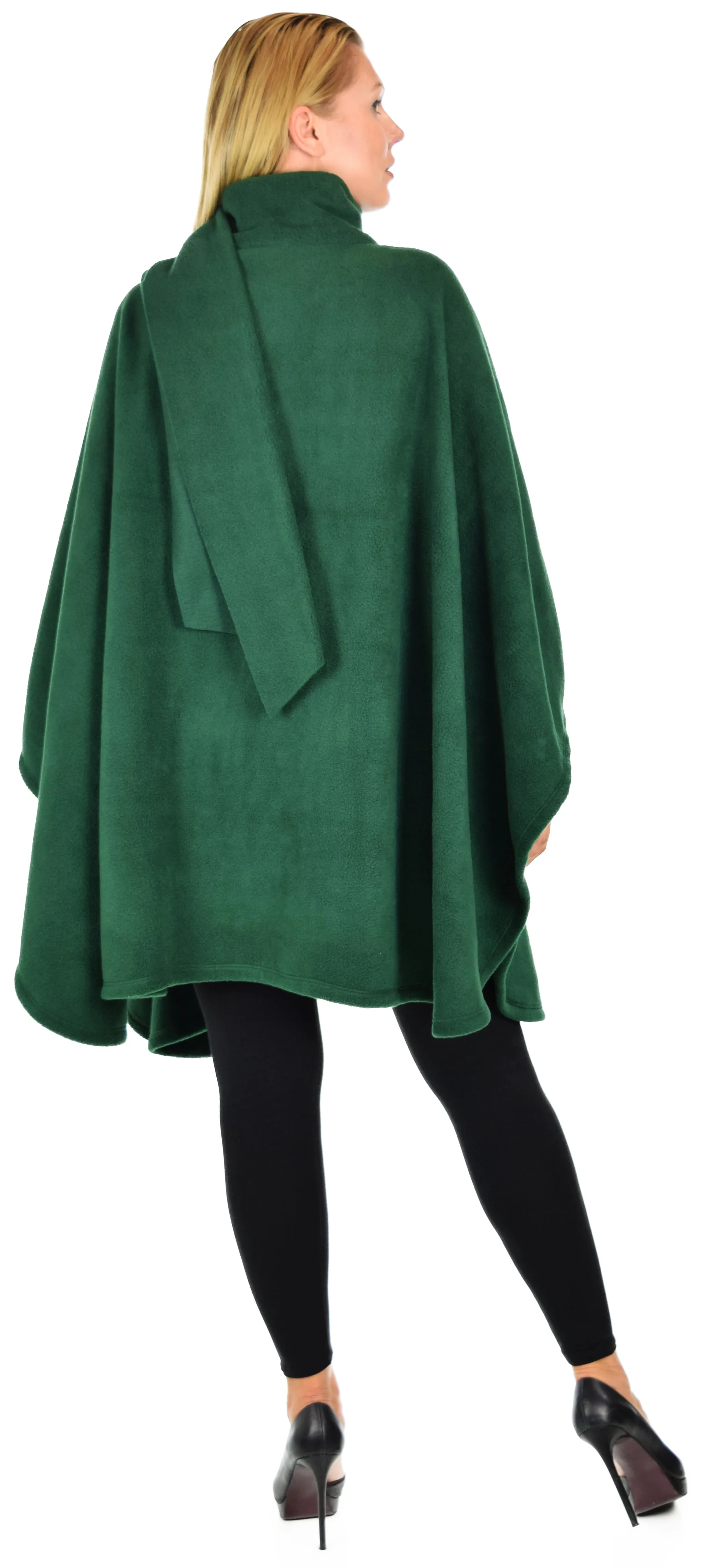 Ultimate Travelers Full Size Poncho, Plus Size Poncho, Fleece Cape, Fleece poncho, Plus size Clothing, Comfortable, Stylish with Muffler.