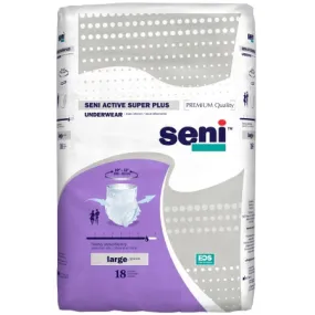Underwear Incontinence Active Super Plus LG 39-53" (18/Pack)