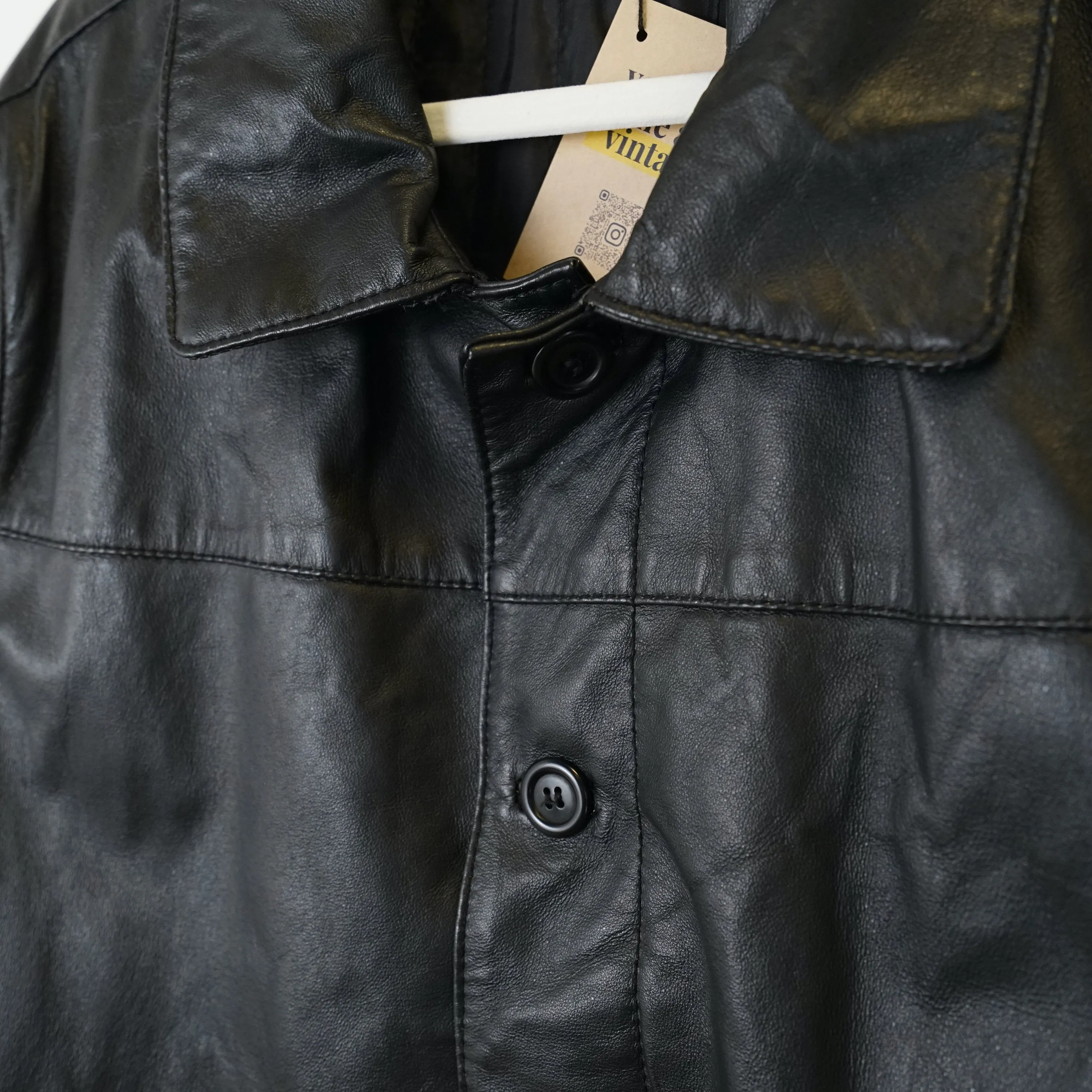 Vintage leather jacket men size L