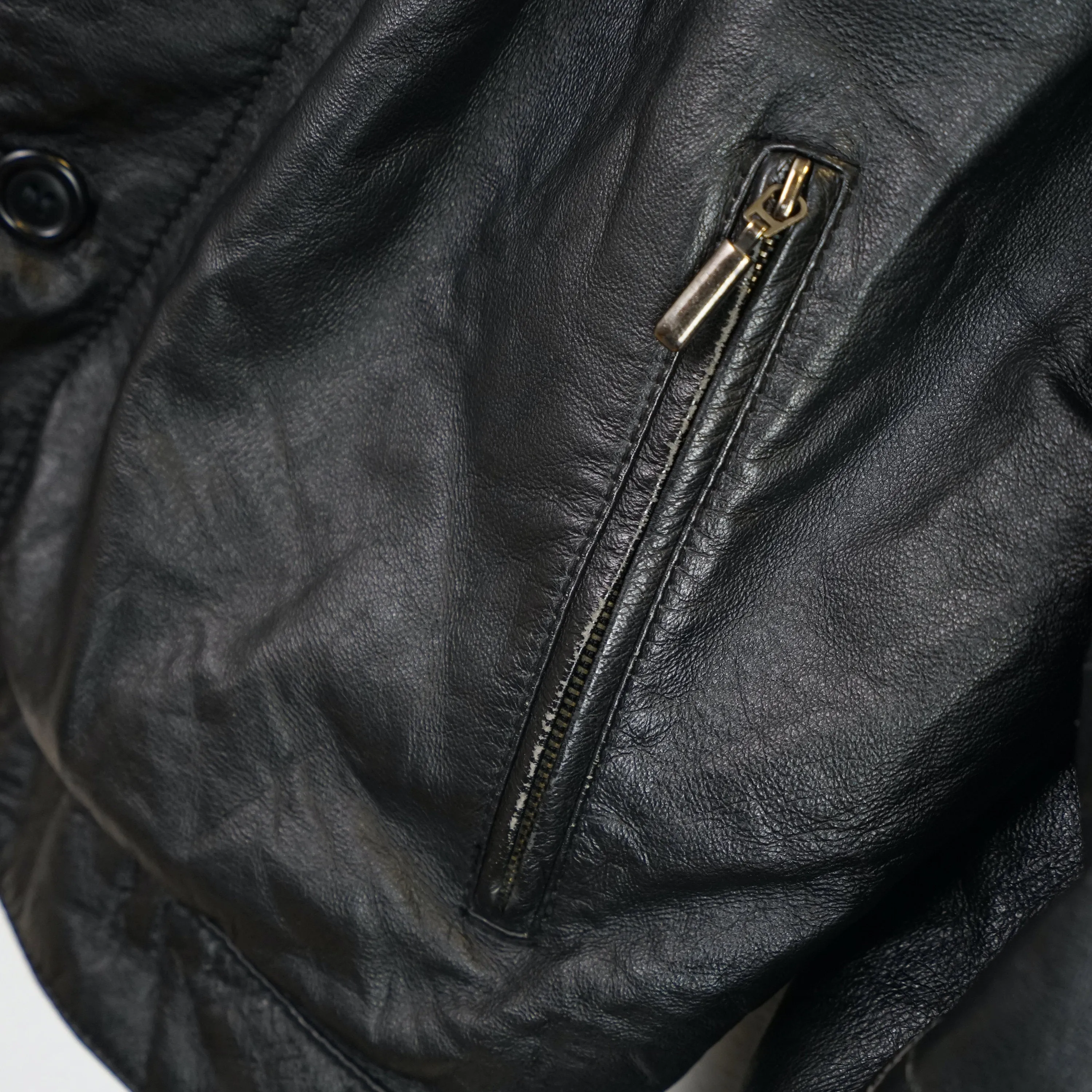 Vintage leather jacket men size L