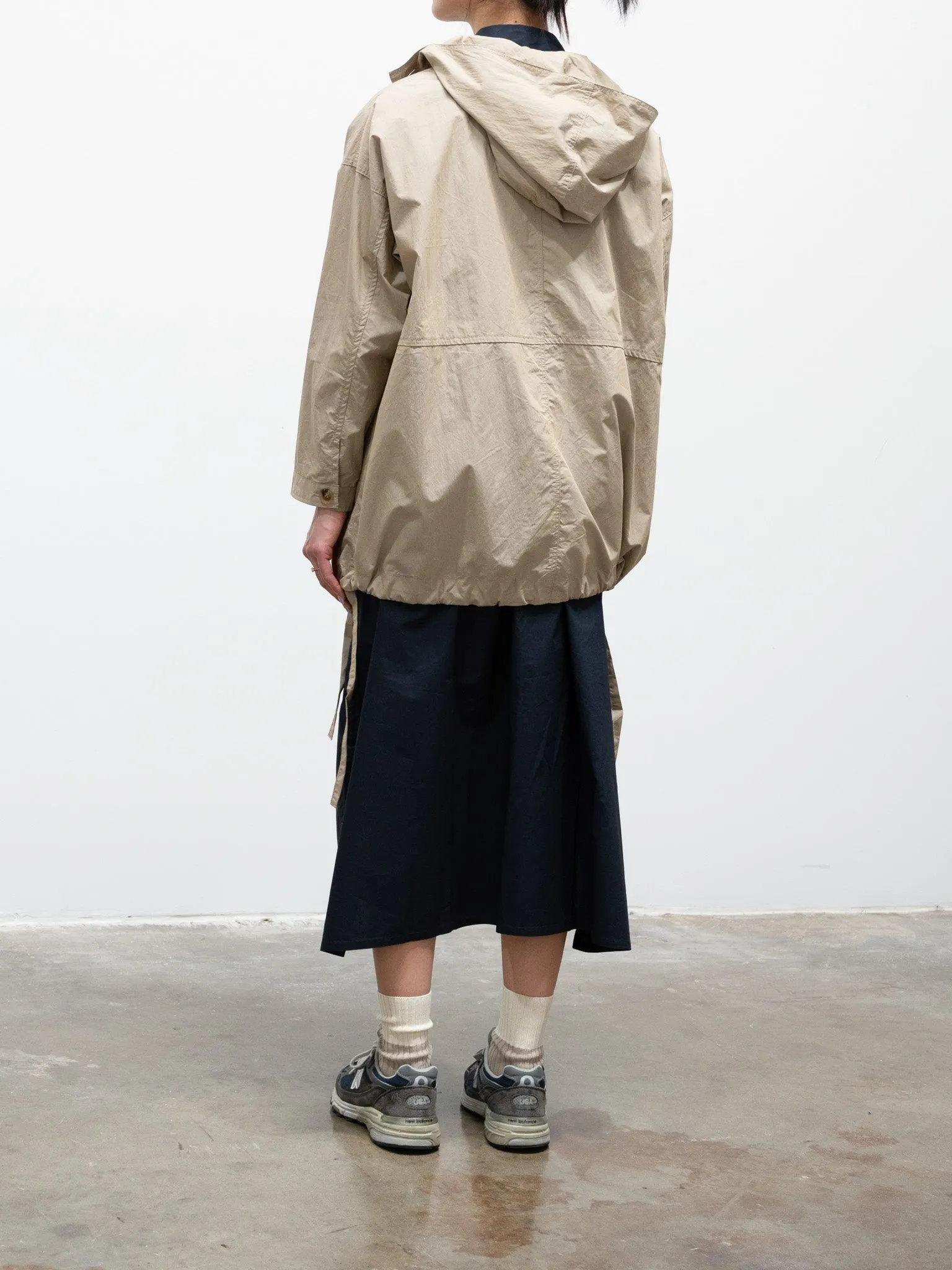 Water-resistant Hooded Jacket - Beige