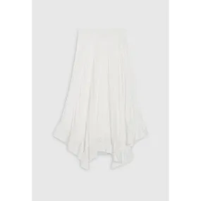 Women Off-White Pleated Mid-Length Skirt - Ecru